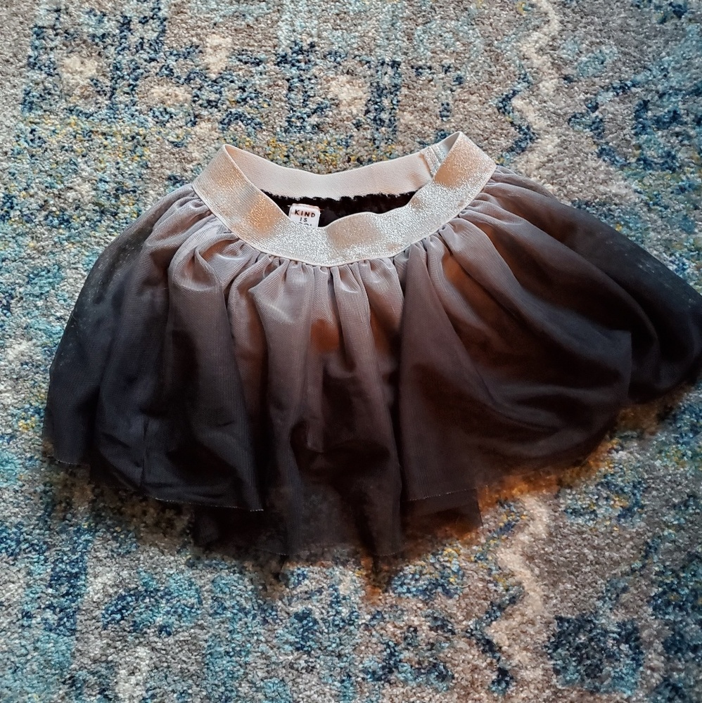 Ombre White to Black Skirt